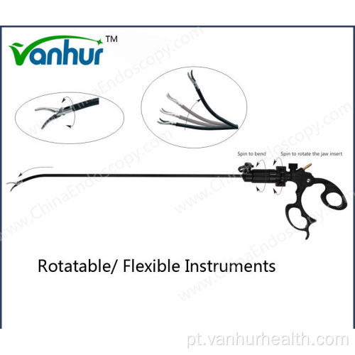 Instrumentos flexíveis rotativos laproscópicos reutilizáveis